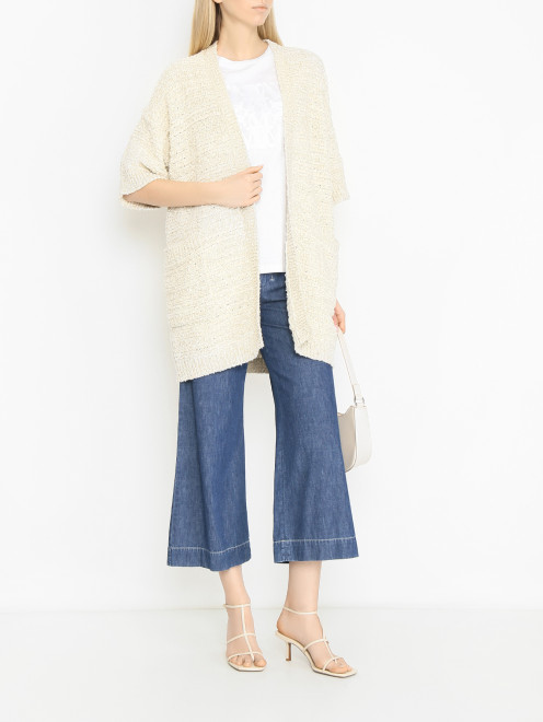 Кардиган из хлопка с рукавами 3/4 Max Mara - МодельОбщийВид