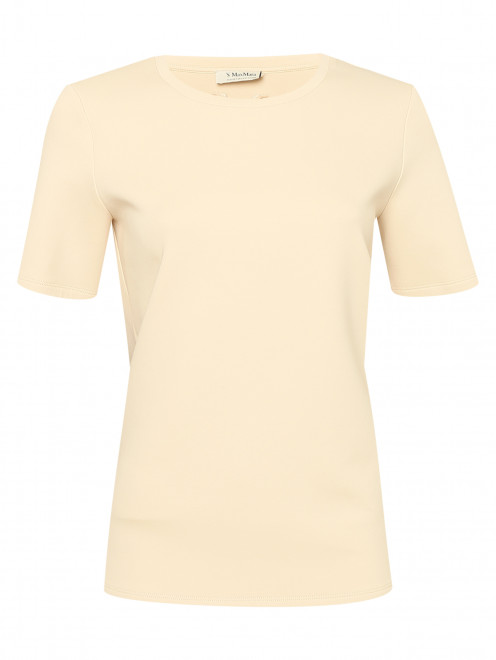 Однотонная футболка из хлопка Max Mara - Общий вид