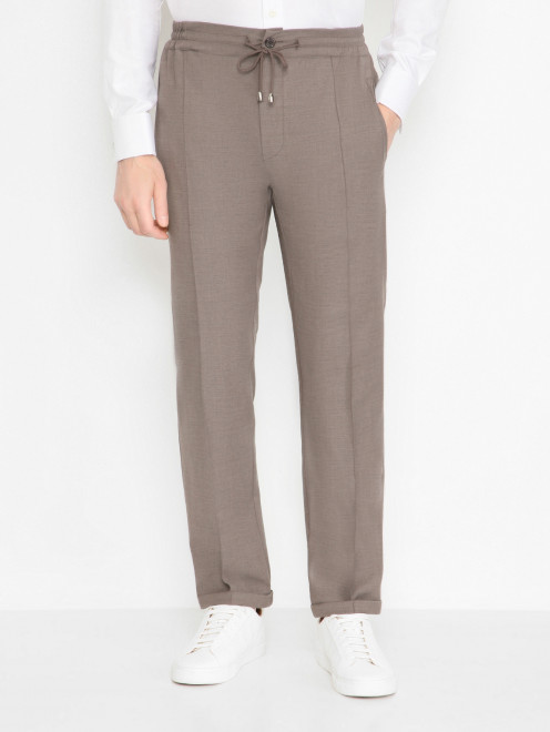 Брюки из шерсти с карманами Doriani Cashmere - МодельВерхНиз