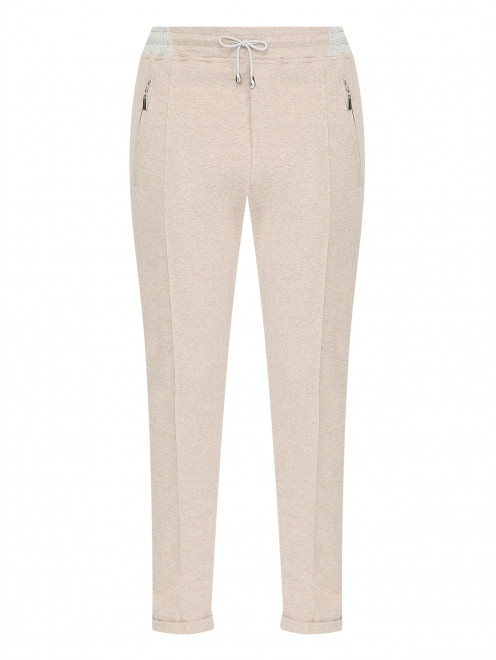 Брюки на резинке из хлопка Doriani Cashmere - Общий вид