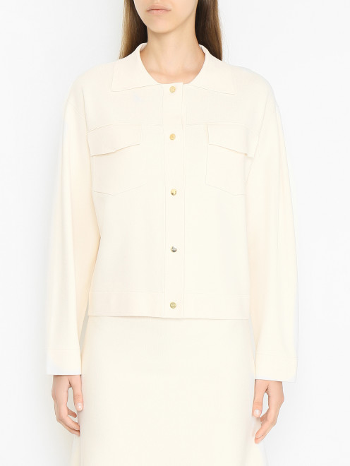 Кардиган с накладными карманами Max Mara - МодельВерхНиз