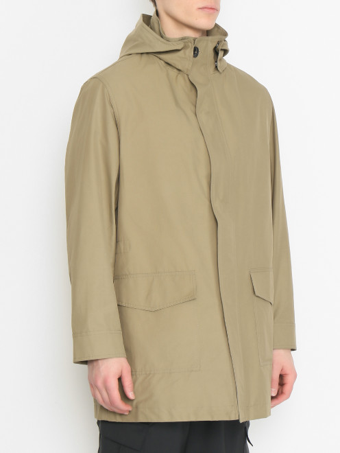 Куртка из смешанного хлопка с капюшоном Manzoni 24 - МодельВерхНиз