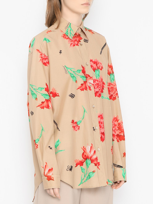 Блуза с цветочным рисунком Moschino - МодельВерхНиз