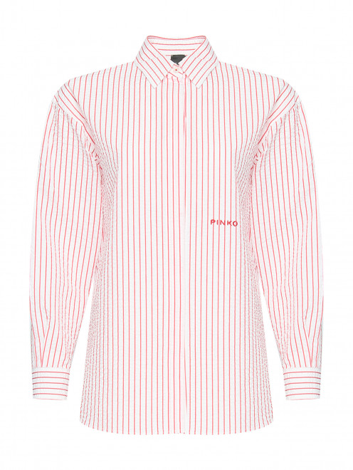 Блуза из хлопка с узором полоска PINKO - Общий вид