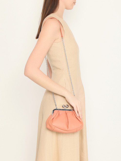 Сумка из кожи на ремне-цепочке Weekend Max Mara - МодельВерхНиз