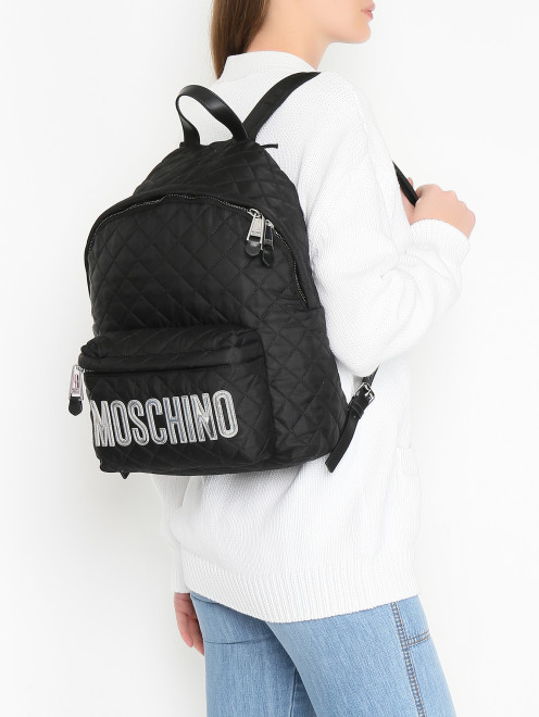 Рюкзак из текстиля на регулируемом ремне Moschino - МодельВерхНиз