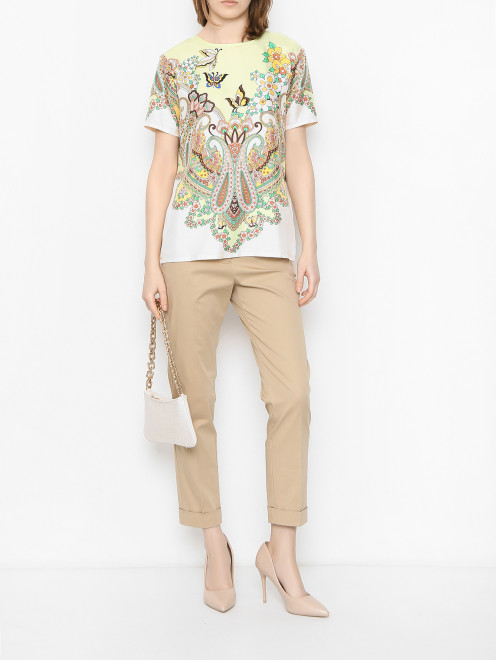 Базовые брюки из хлопка Etro - МодельОбщийВид