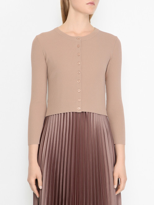 Укороченный кардиган на пуговицах Weekend Max Mara - МодельВерхНиз
