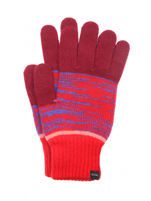 Трикотажные перчатки из шерсти с узором