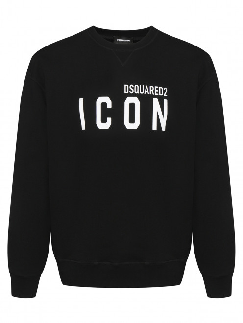 Свитшот из хлопка с логотипом Dsquared2 - Общий вид