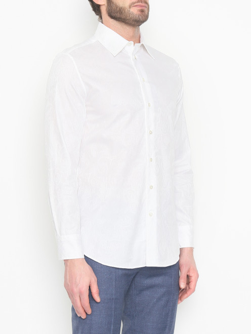 Рубашка из хлопка с узором Etro - МодельВерхНиз