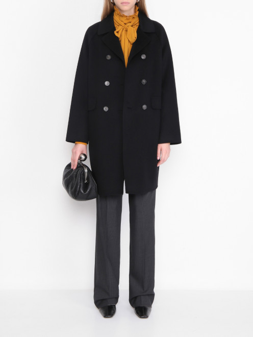 Двубортное пальто из шерсти Weekend Max Mara - МодельОбщийВид