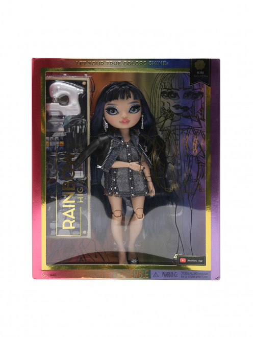 Рейнбоу хай кукла Ким Нгуен 28 см. черная с аксессуарами  Росмэн - Общий вид
