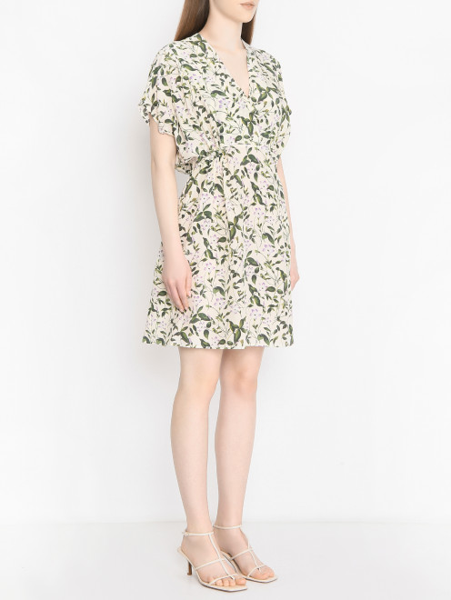 Платье из шелка с цветочным узором Weekend Max Mara - МодельВерхНиз