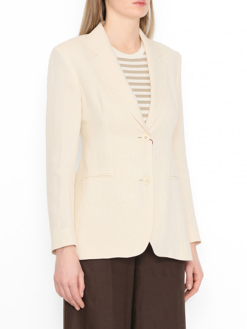 Однобортный жакет из льна Max Mara - МодельВерхНиз