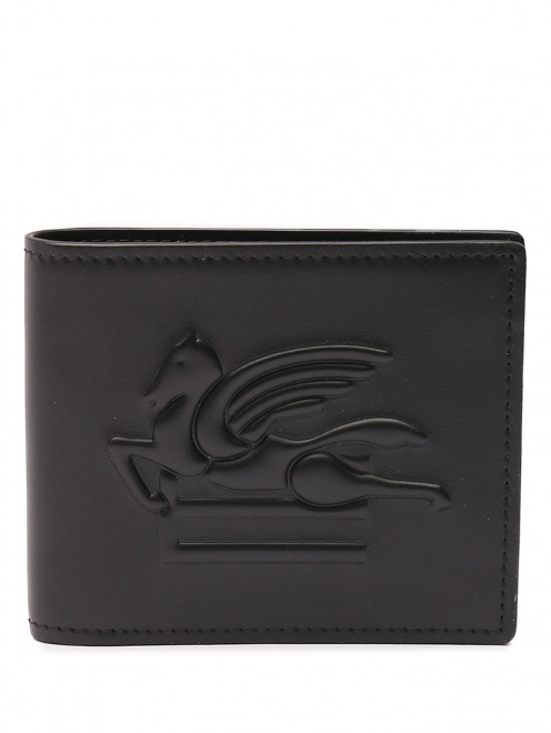 Однотонный кошелек из кожи с логотипом Etro - Общий вид