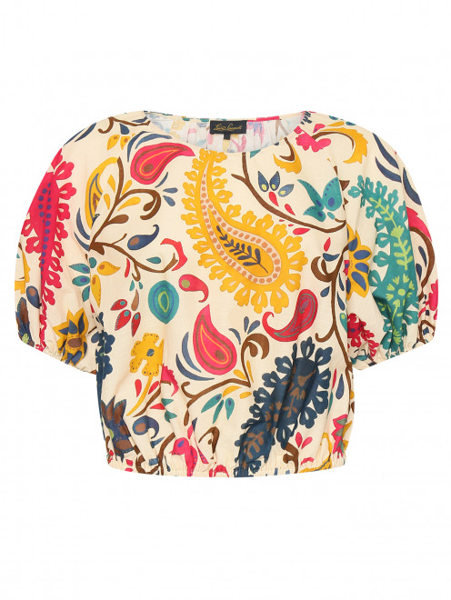 Блуза из хлопка с узором Luisa Spagnoli - Общий вид