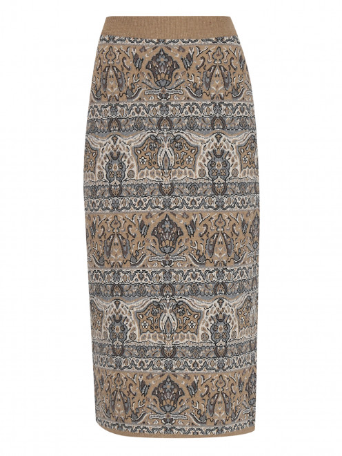 Трикотажная юбка из шерсти с узором Antonio Marras - Общий вид
