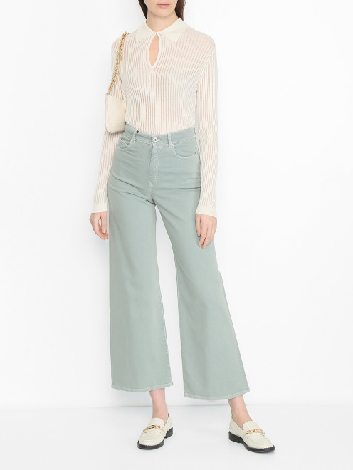 Однотонные джинсы из хлопка Weekend Max Mara - МодельОбщийВид