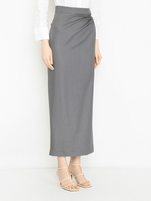 Юбка-карандаш с разрезами их шерсти Max Mara - МодельВерхНиз
