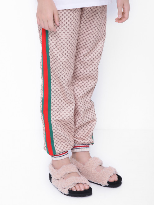 Трикотажные брюки с лампасами Gucci - МодельВерхНиз