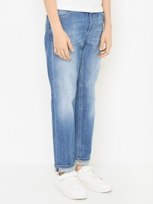 Прямые джинсы с подворотами Dondup - МодельВерхНиз