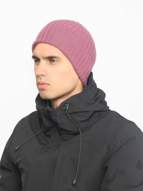 Шапка-бини из кашемира Piacenza Cashmere 1733 - МодельОбщийВид