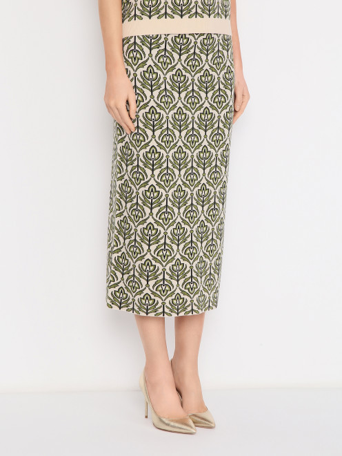 Юбка трикотажная с узором Weekend Max Mara - МодельВерхНиз