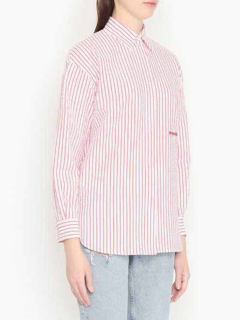 Блуза из хлопка с узором полоска PINKO - МодельВерхНиз