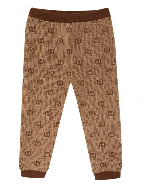 Трикотажные брюки с узором Gucci - Общий вид