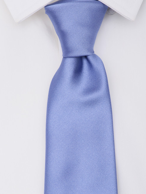 Однотонный галстук из шелка Tombolini - МодельОбщийВид