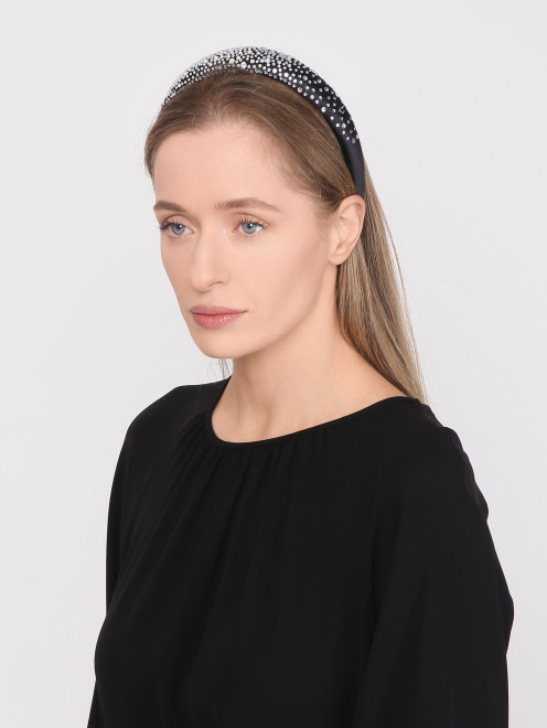 Шелковый ободок со стразами Weekend Max Mara - МодельОбщийВид