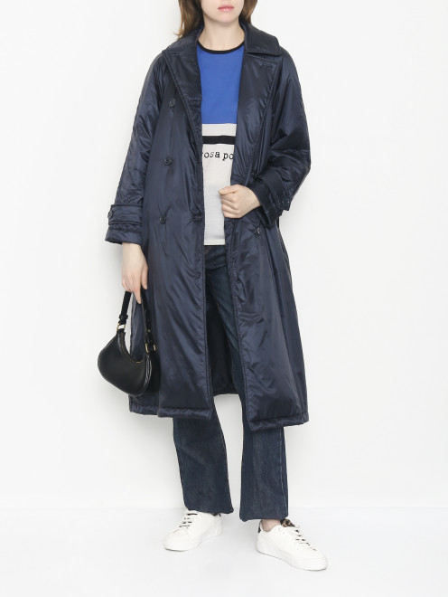 Двубортное пальто с поясом Max Mara - МодельОбщийВид