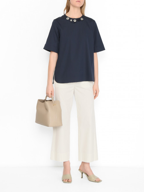 Брюки из хлопка Max Mara - МодельОбщийВид