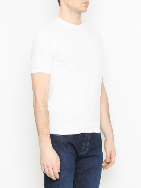 Футболка с круглым вырезом из хлопка Doriani Cashmere - МодельВерхНиз