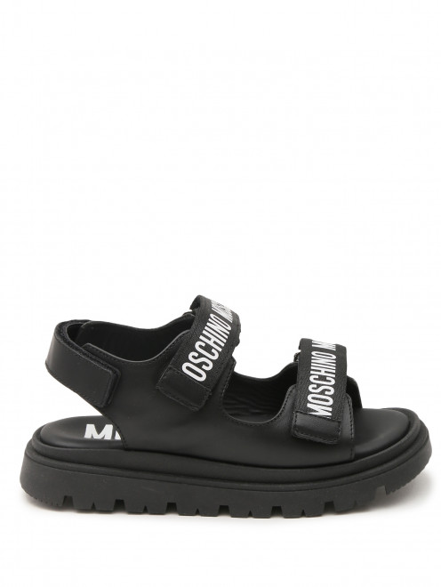 Сандалии из кожи с логотипом Moschino - Обтравка1