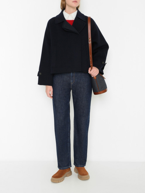 Базовые ботинки из кожи Weekend Max Mara - МодельОбщийВид