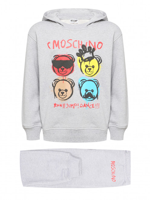 Комплект из хлопка с джоггерами Moschino - Общий вид
