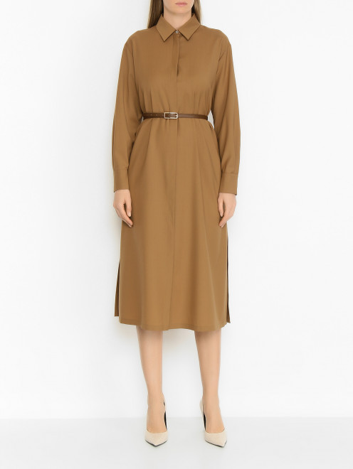 Платье-рубашка с ремнем Max Mara - МодельВерхНиз