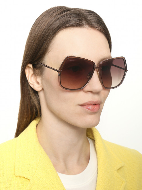 Солнцезащитные очки в оправе из металла и пластика Max Mara - МодельОбщийВид