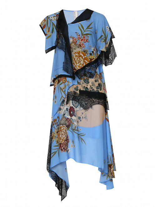 Платье из вискозы с кружевом и узором Antonio Marras - Общий вид