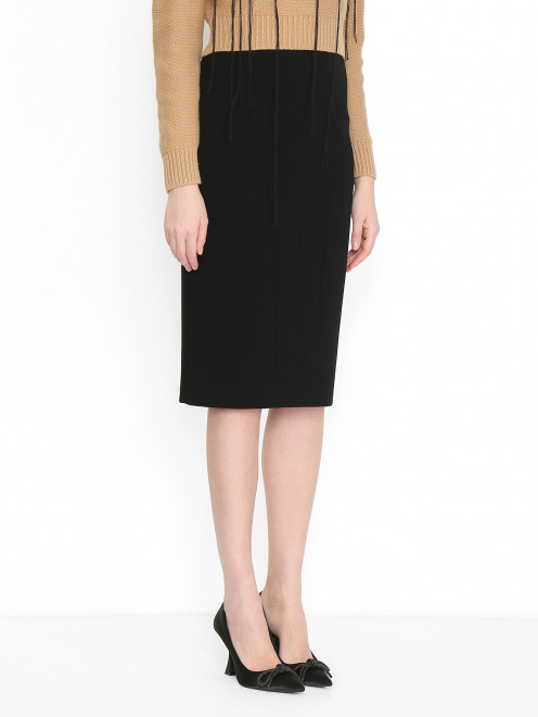 Юбка-карандаш из текстиля Max Mara - МодельВерхНиз