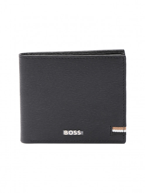 Кошелек из кожи с декором Boss - Общий вид