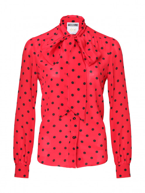 Блуза из шелка с узором Moschino - Общий вид