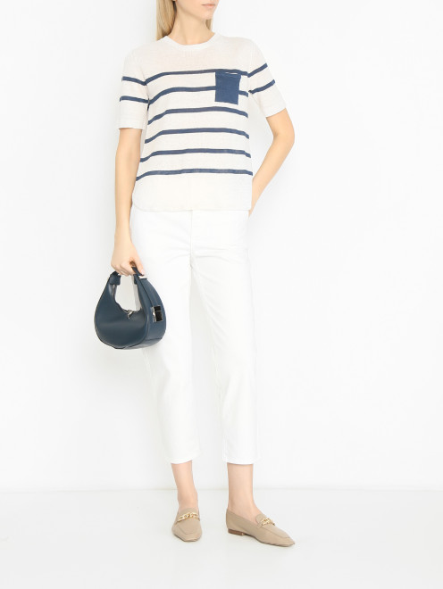 Однотонные джинсы Mom-fit Max Mara - МодельОбщийВид