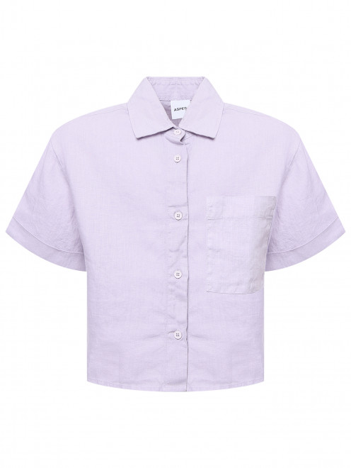 Рубашка изо льна с карманом Aspesi - Общий вид