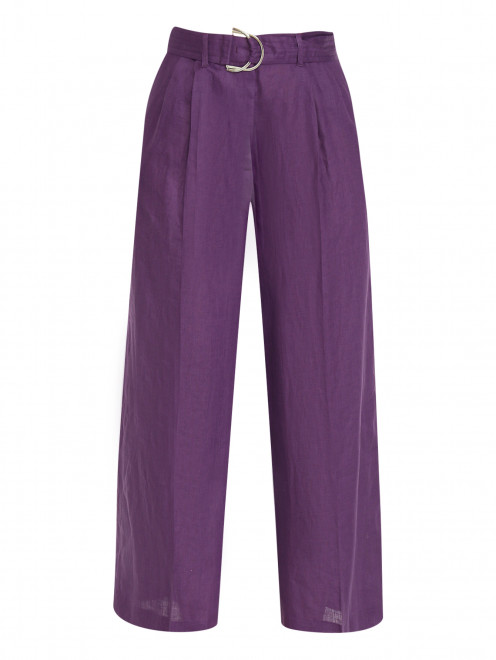 Широкие брюки из льна с поясом Liviana Conti - Общий вид