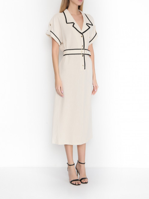 Платье с контрастной отделкой Luisa Spagnoli - МодельВерхНиз