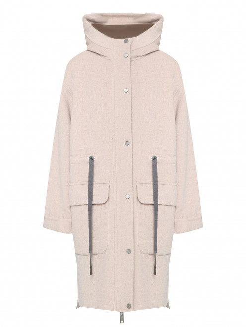 Пальто из смесовой шерсти с капюшоном Gulliver Select - Общий вид