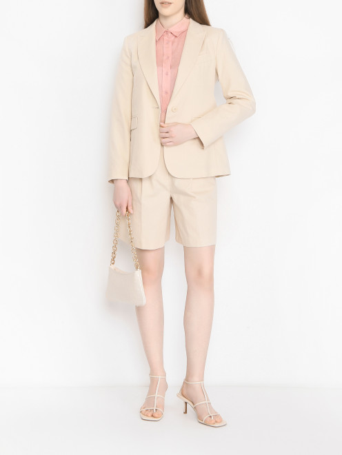 Однобортный жакет из смешанного хлопка Weekend Max Mara - МодельОбщийВид